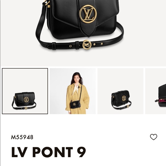 Louis Vuitton LV Pont 9 crossbody leather handbag black - Picture 6 of 10